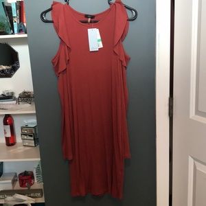 Rust long sleeve sweater dress